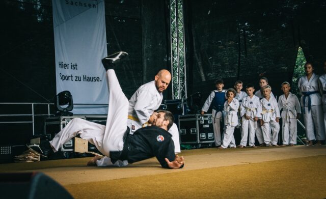 Zwönitzer Taekwondo-Sportler beim Tag der Sachsen in Aue